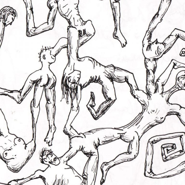 Antoine Aubin - 'Terre'- 10x6cm - Stylo - 2010