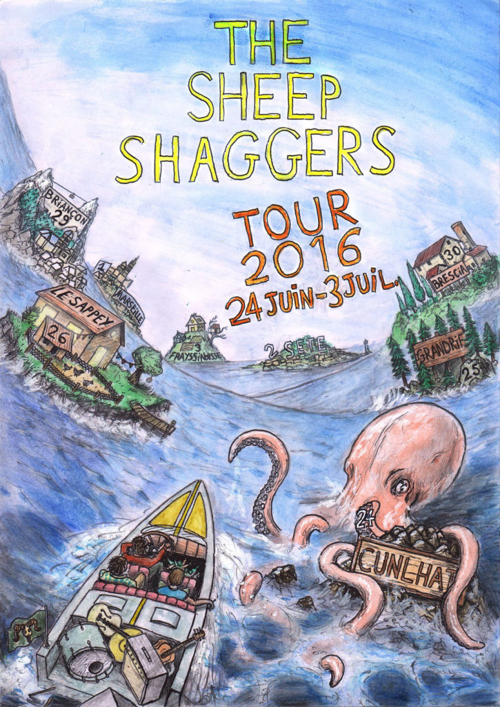 Affiche de la tournée The Sheep Shaggers 2016