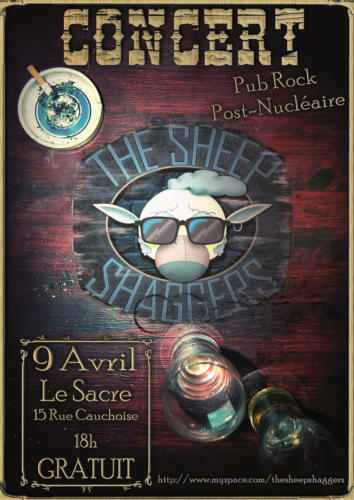 Affiche de tournée du groupe The Sheep Shaggers